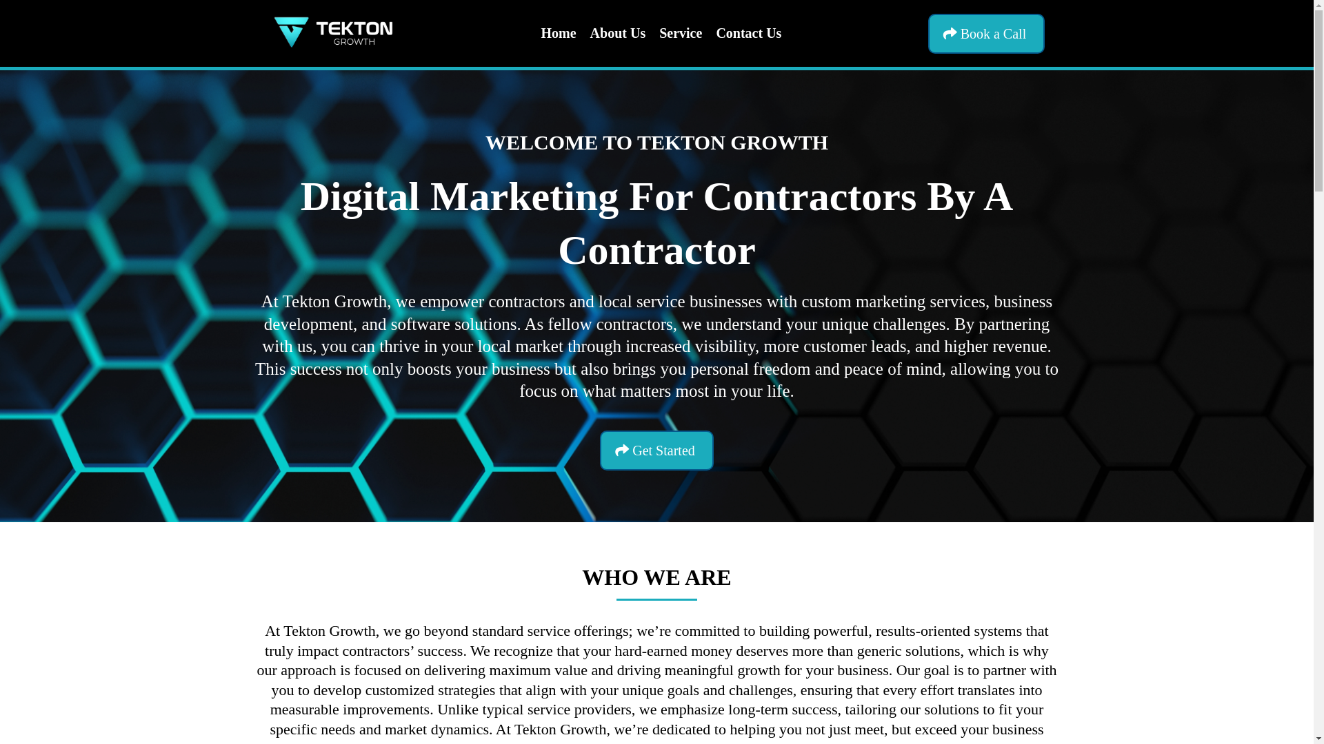 website screenshot of https://tektongrowthhq.com/