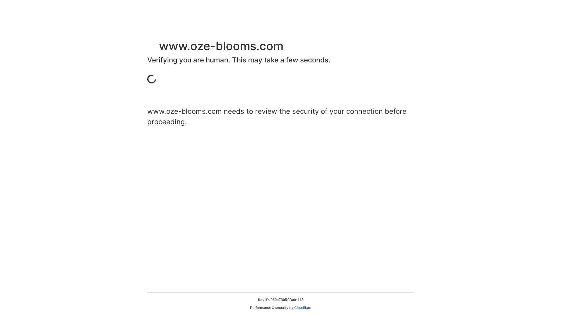 website screenshot of https://oze-blooms.com/
