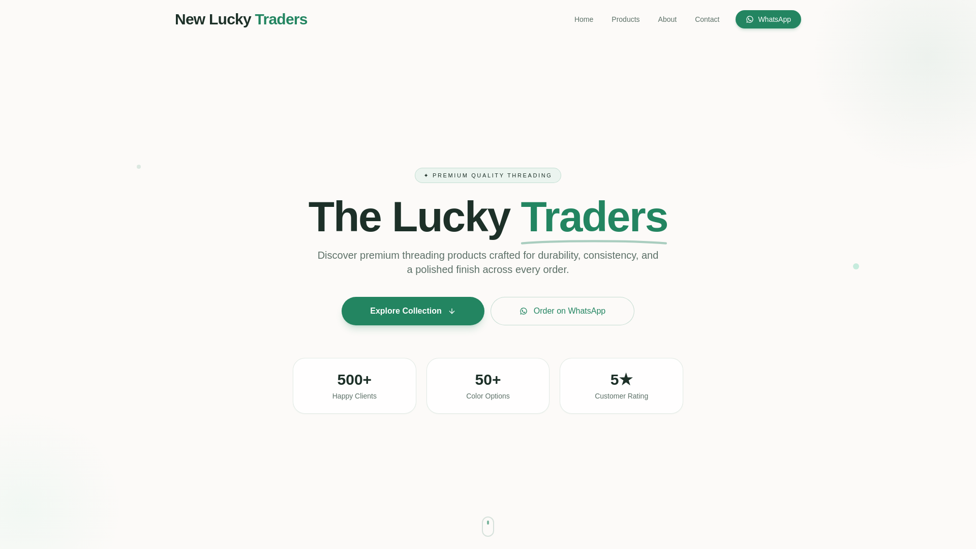 website screenshot of https://newluckytraders.com/