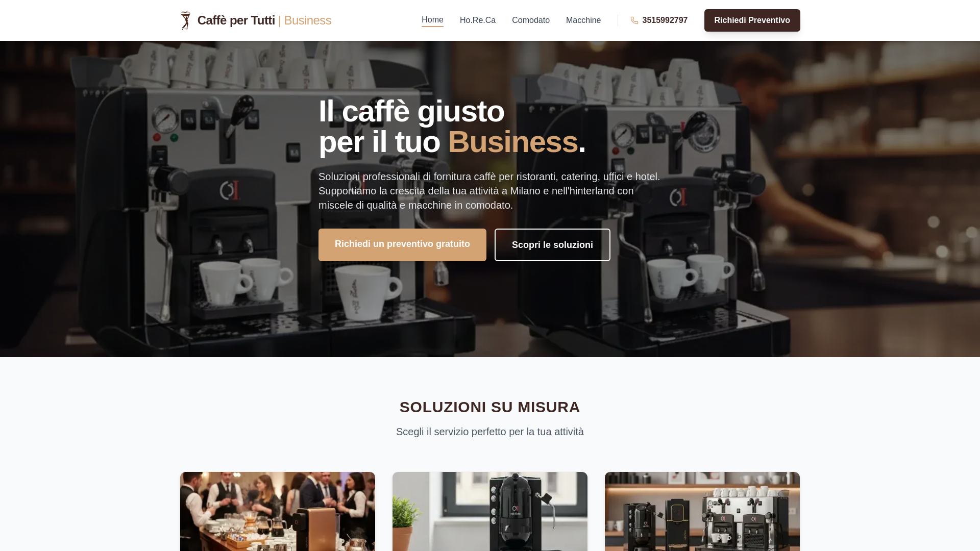 website screenshot of https://caffepertuttibusiness.it/