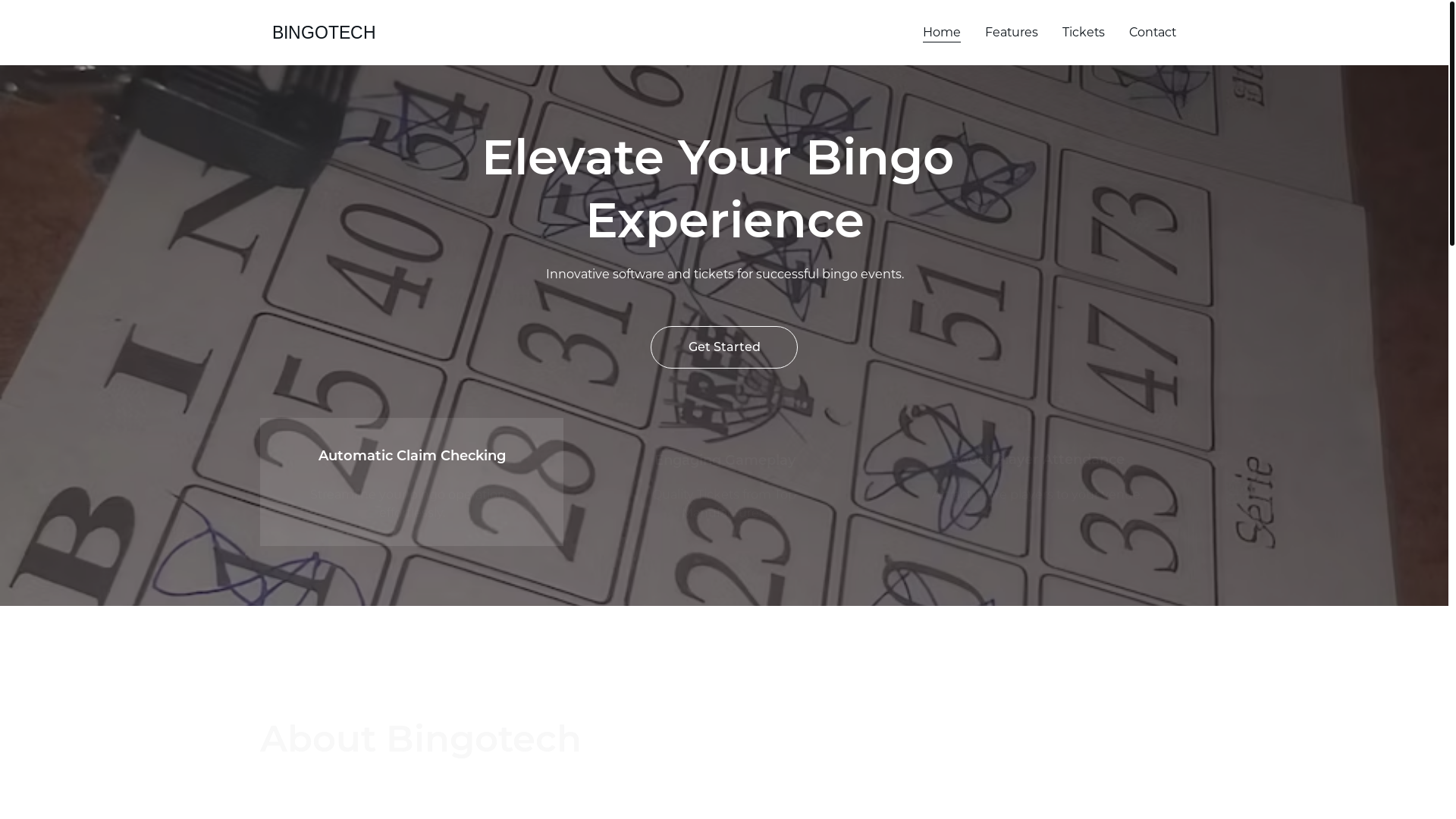 website screenshot of https://bingotech.co.uk/