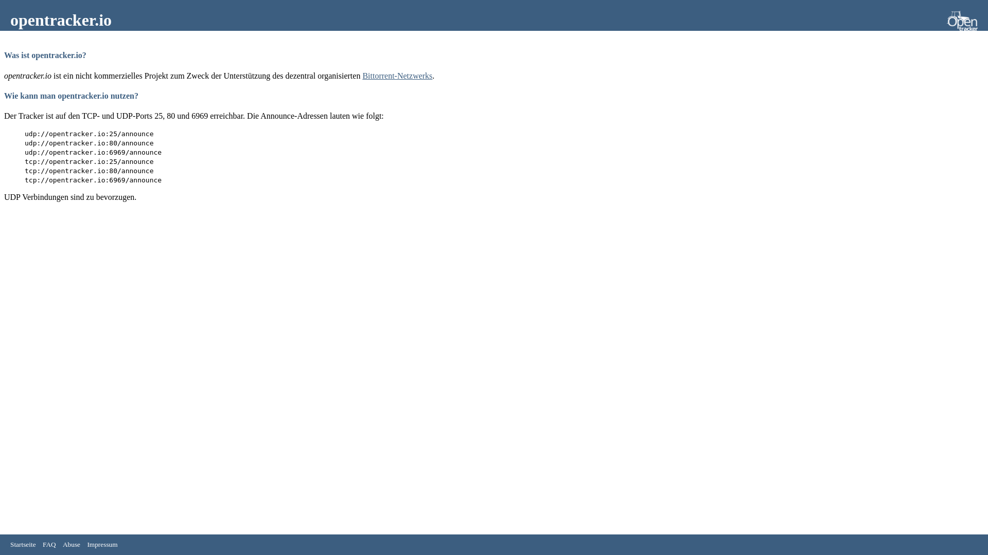 website screenshot of https://OpENTraCKer.io