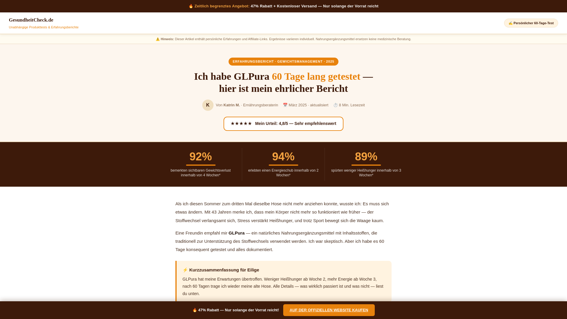 website screenshot of https://glpurafit.online/