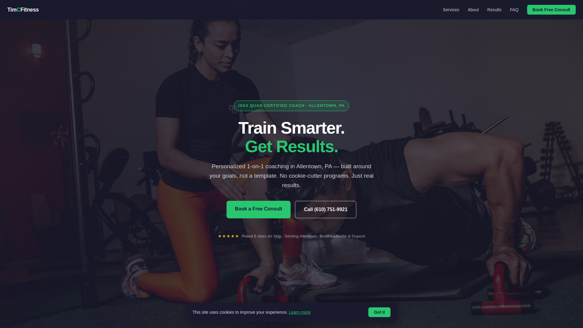 website screenshot of https://timcfitness.pages.dev/