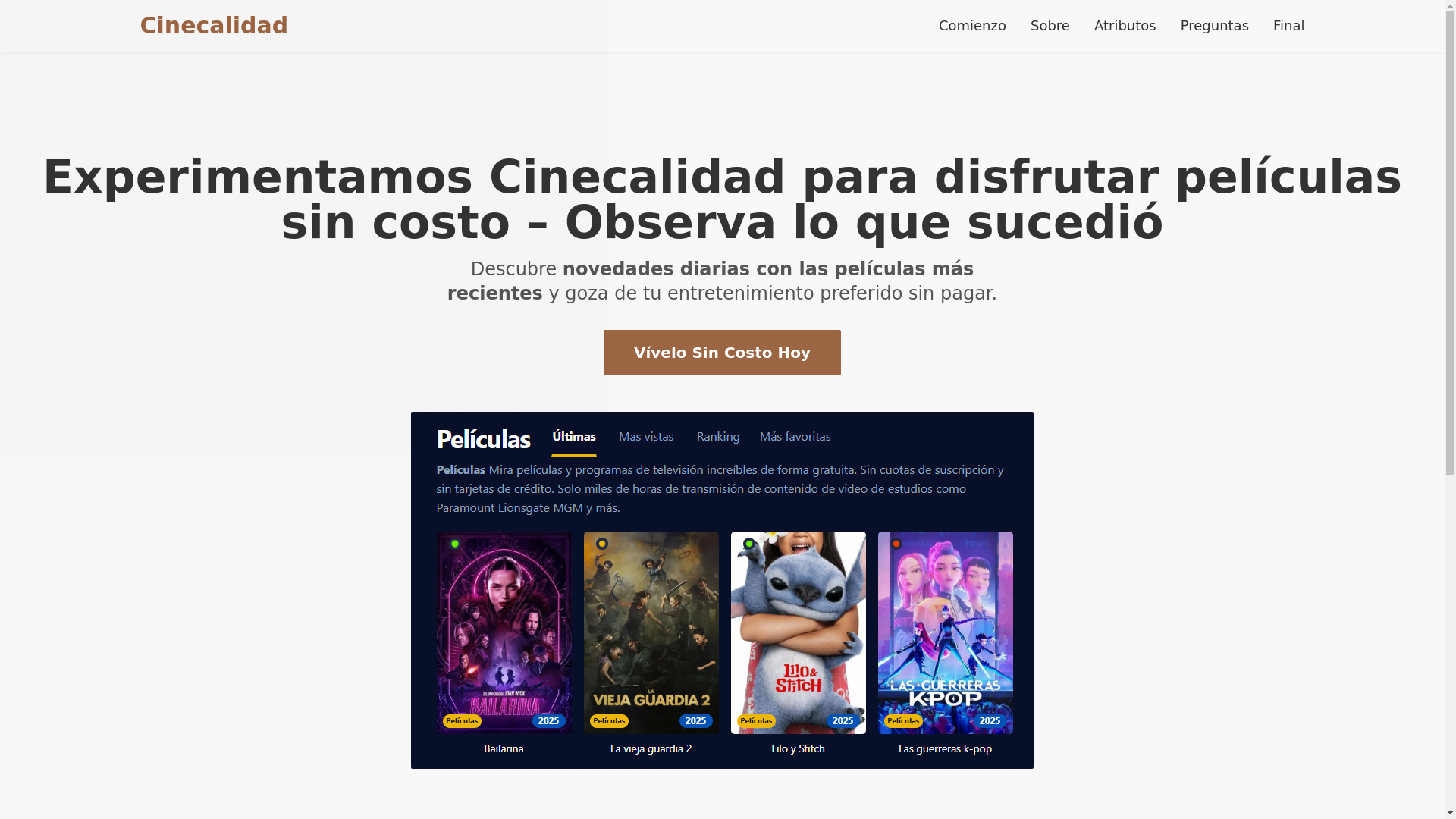 website screenshot of https://cinecalidad-7twx.pages.dev/