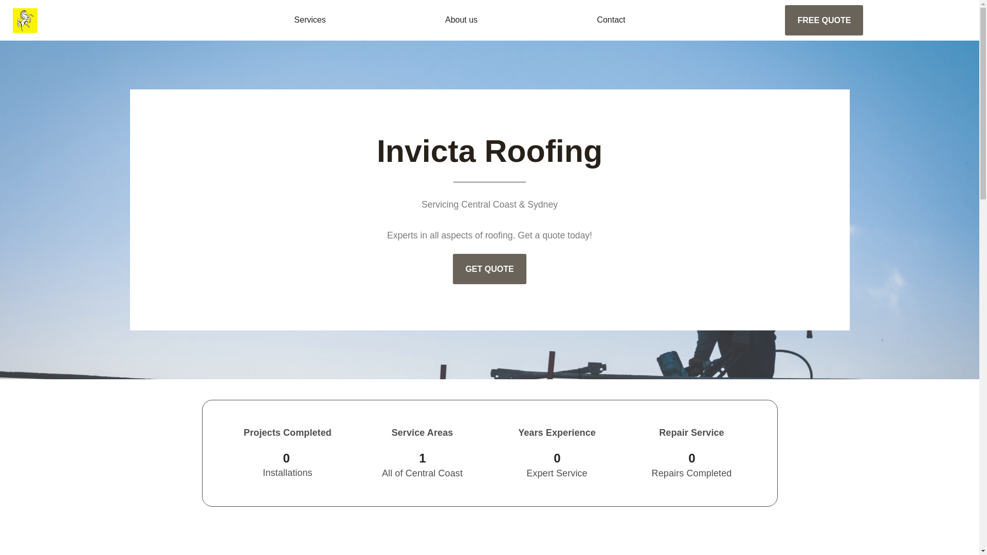 website screenshot of https://invictaroofing.online/
