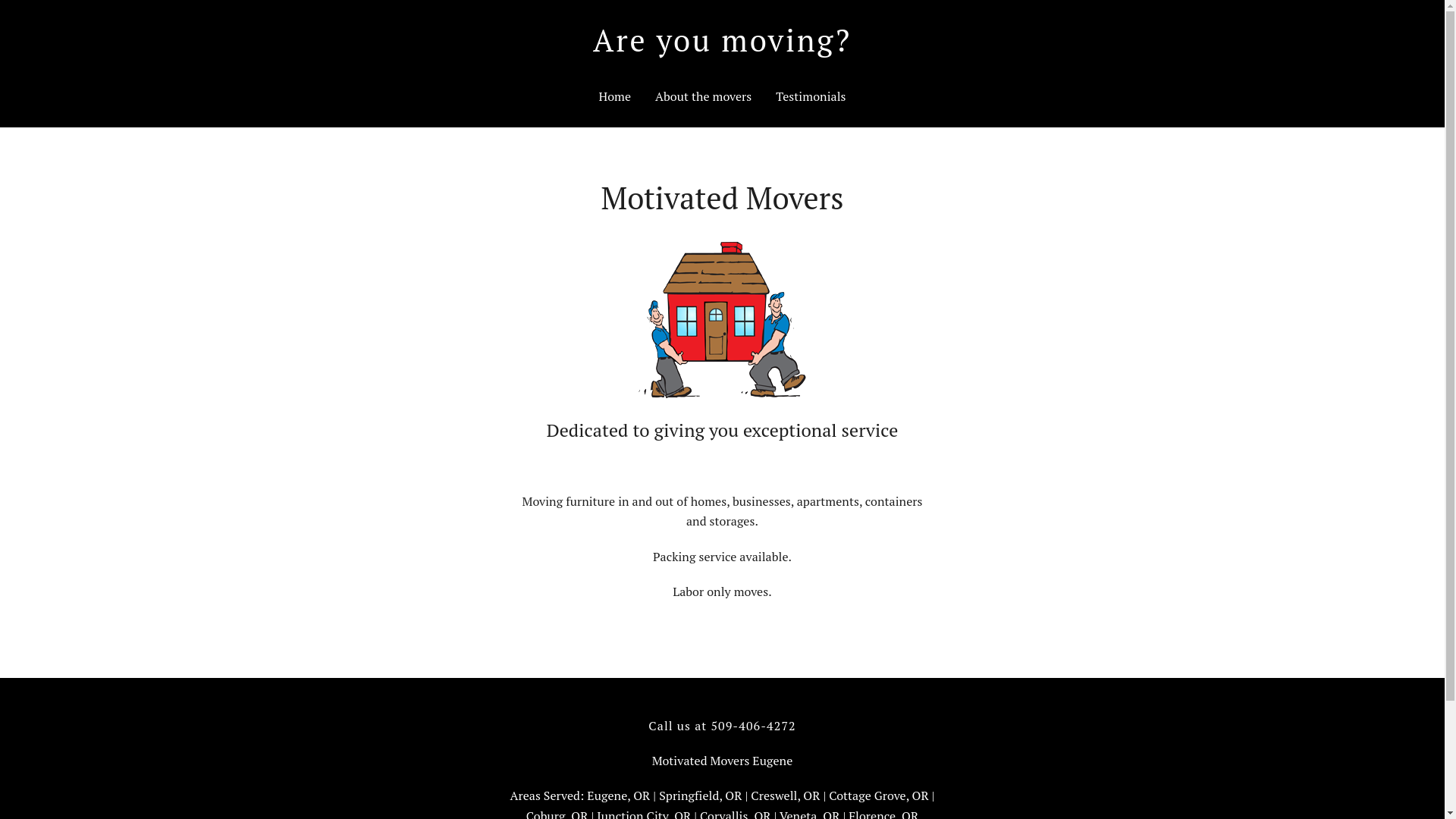 website screenshot of https://motivatedmoverseugene.com/