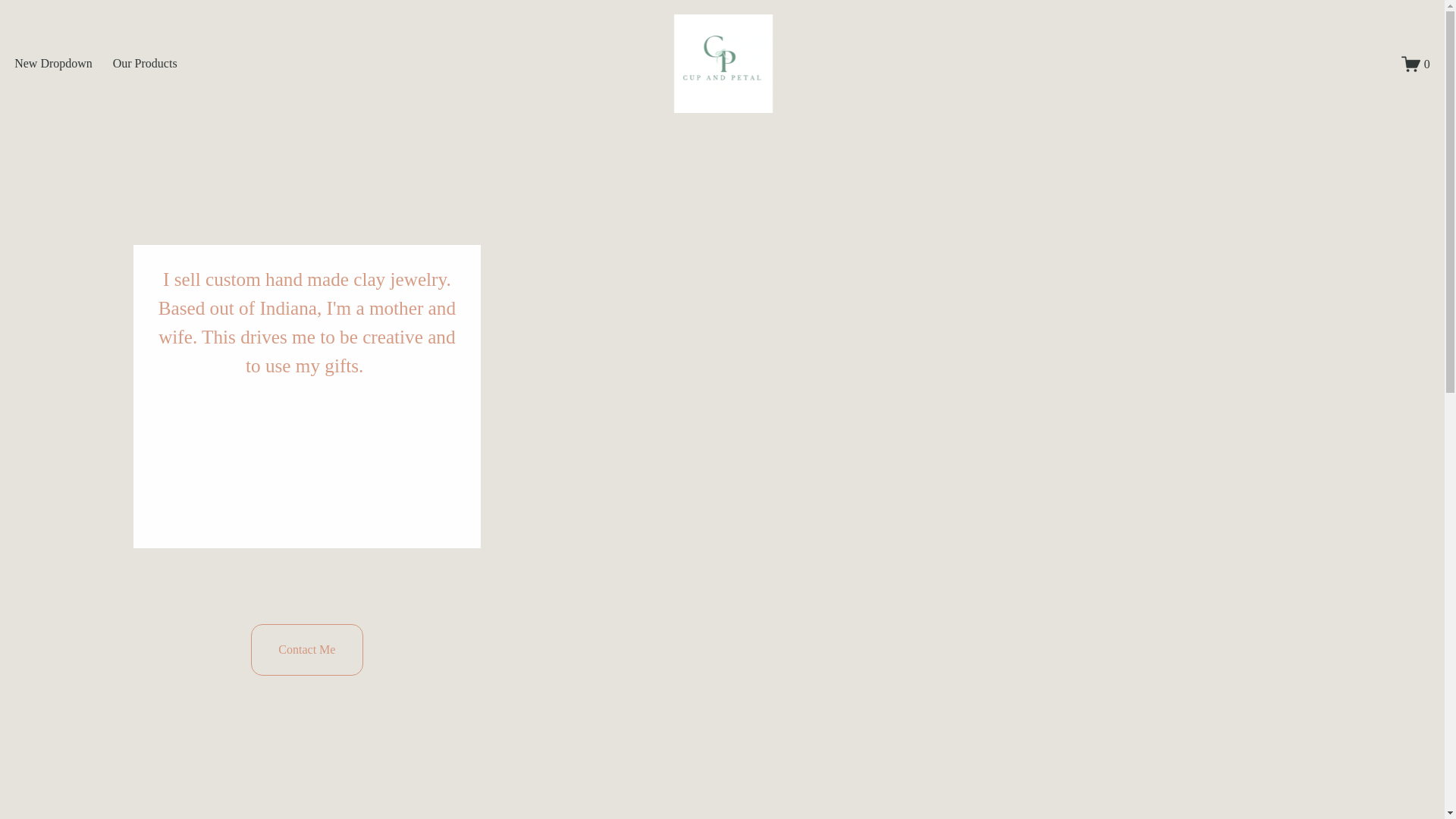 website screenshot of https://cupandpetal.com/