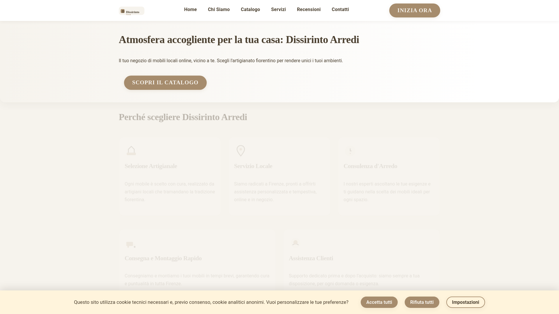 website screenshot of https://dissirinto.media/