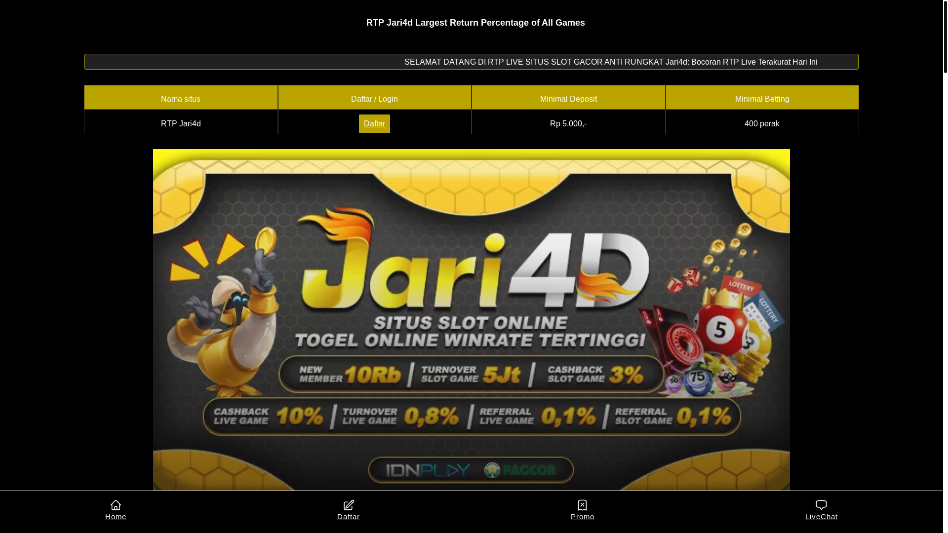 website screenshot of https://ampjari4d-slot.pages.dev/