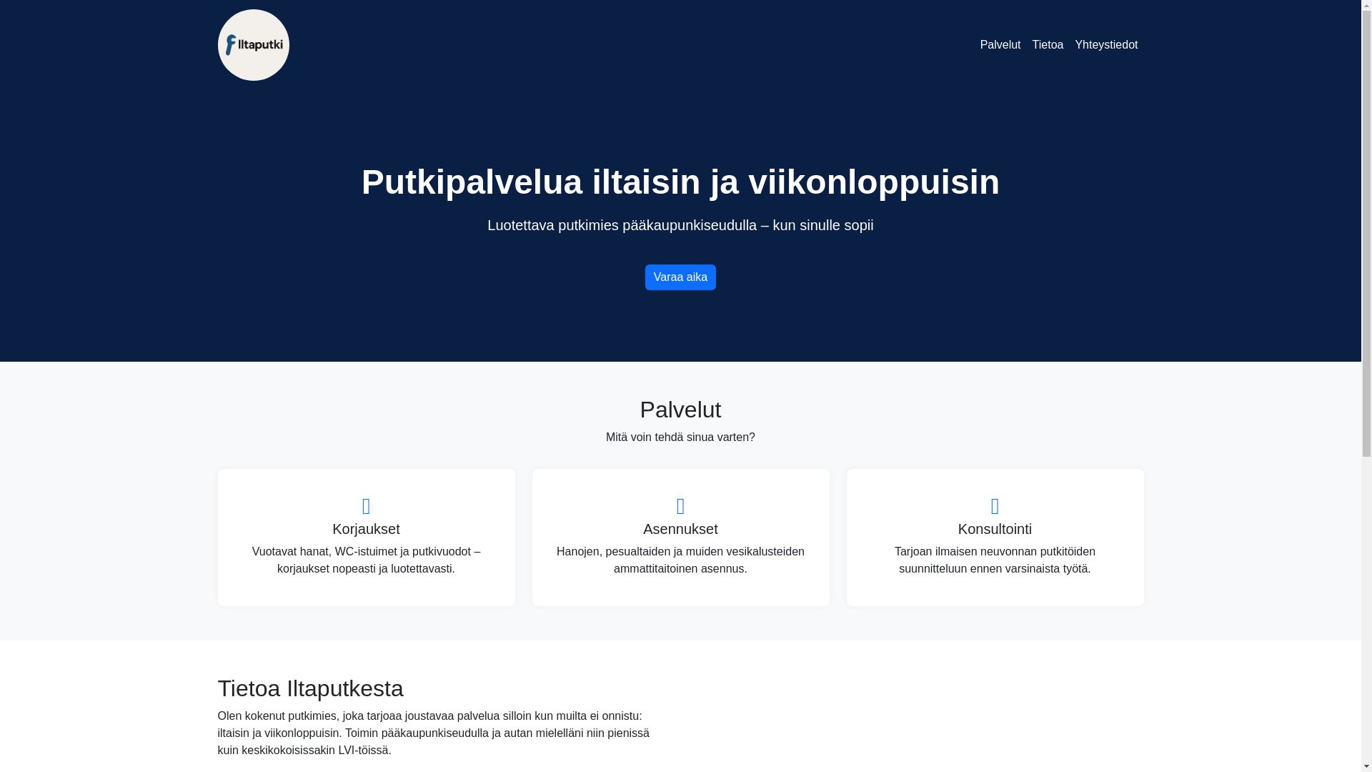 website screenshot of https://iltaputki.pages.dev/