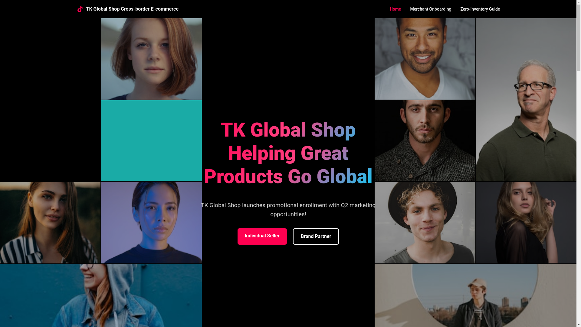 website screenshot of https://tkshop.marketing/