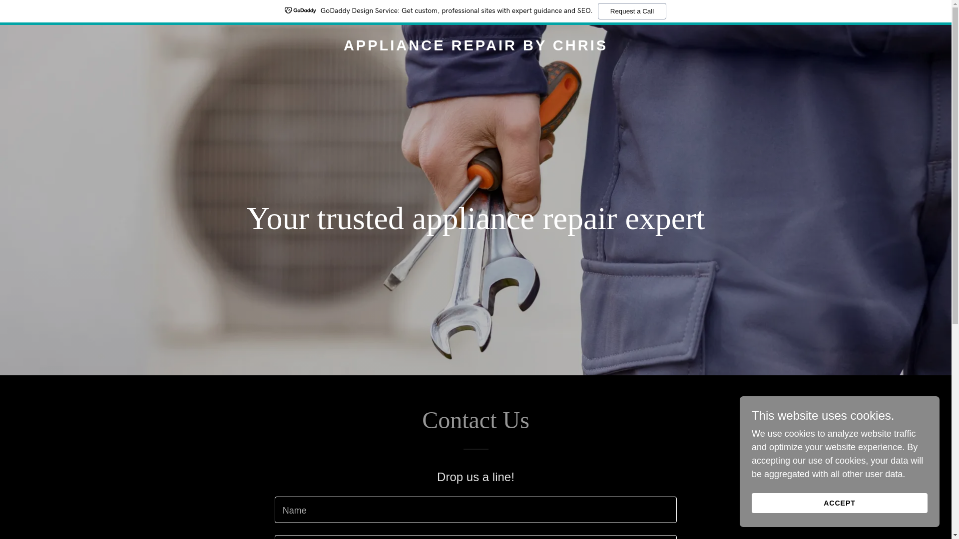 website screenshot of https://appliancerepairbychris.com/