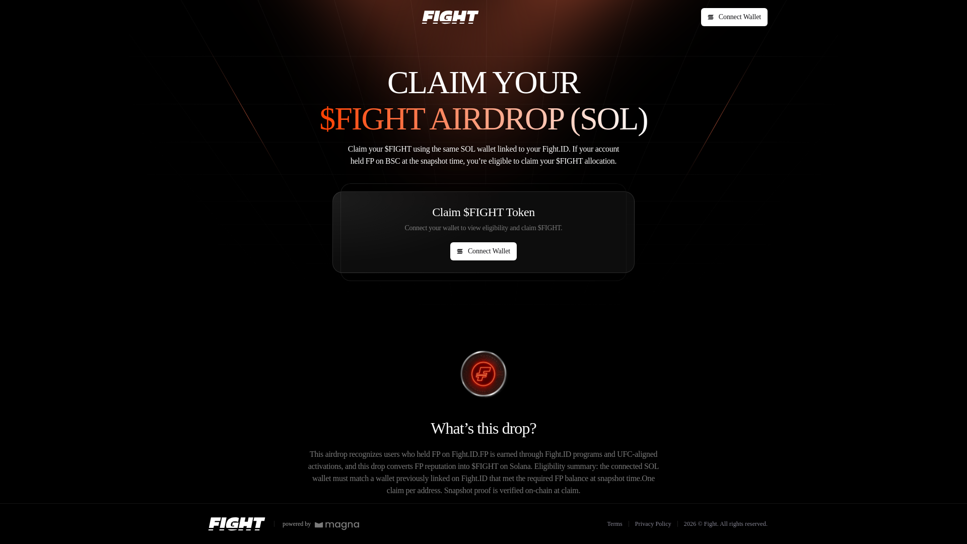 website screenshot of https://airdrop.figiht.foundation/