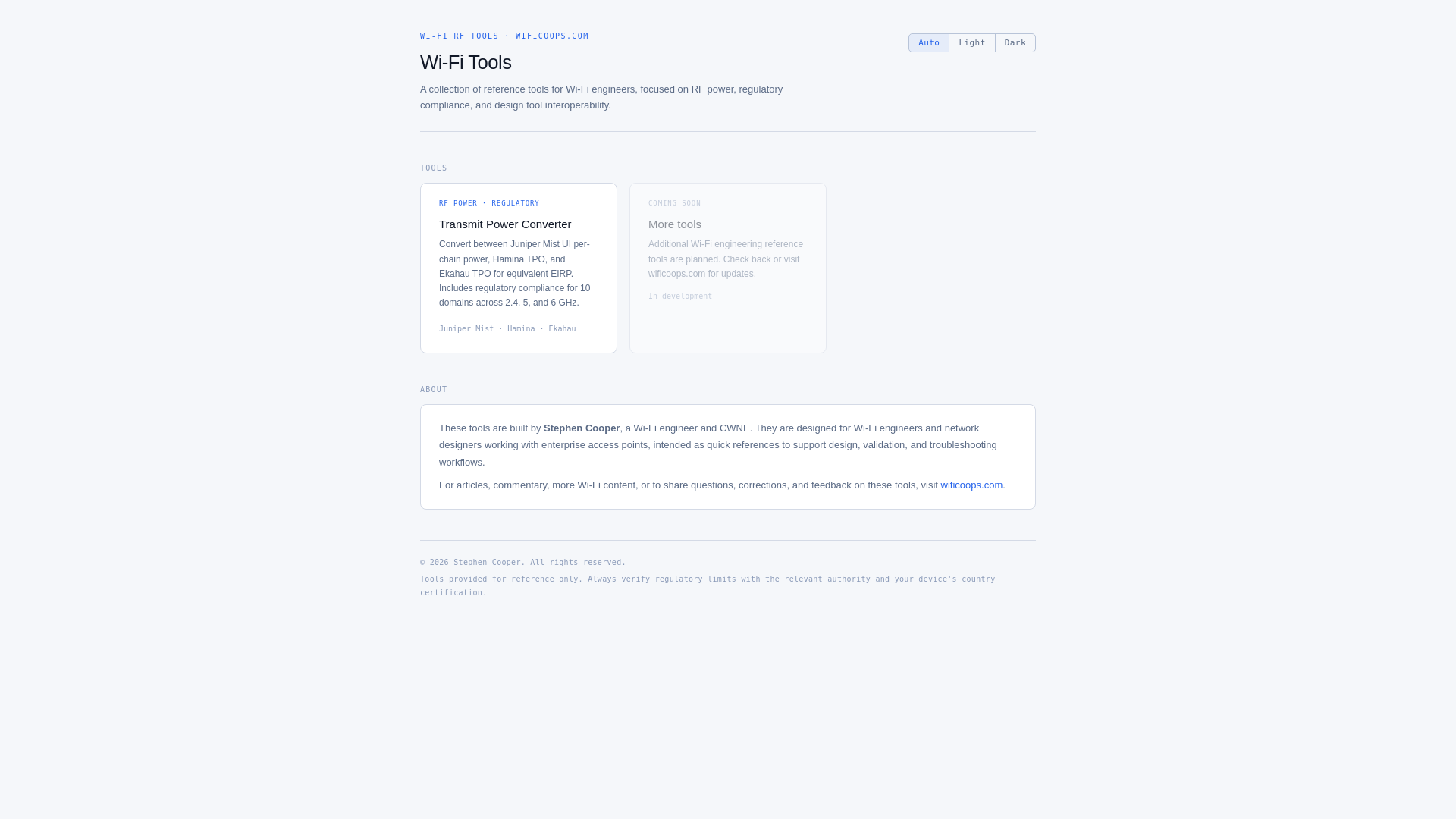 website screenshot of https://transmit-power-converter.pages.dev/
