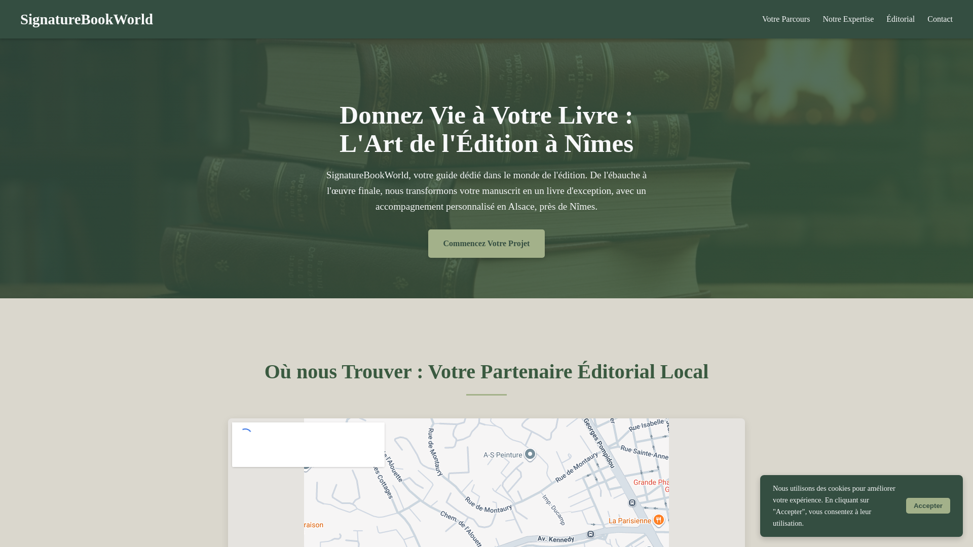 website screenshot of https://signaturebookworld.digital/