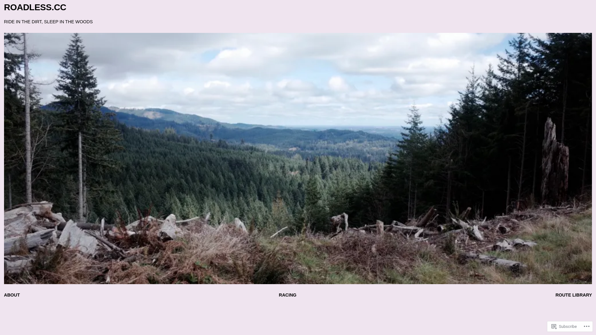 website screenshot of https://roadless.cc