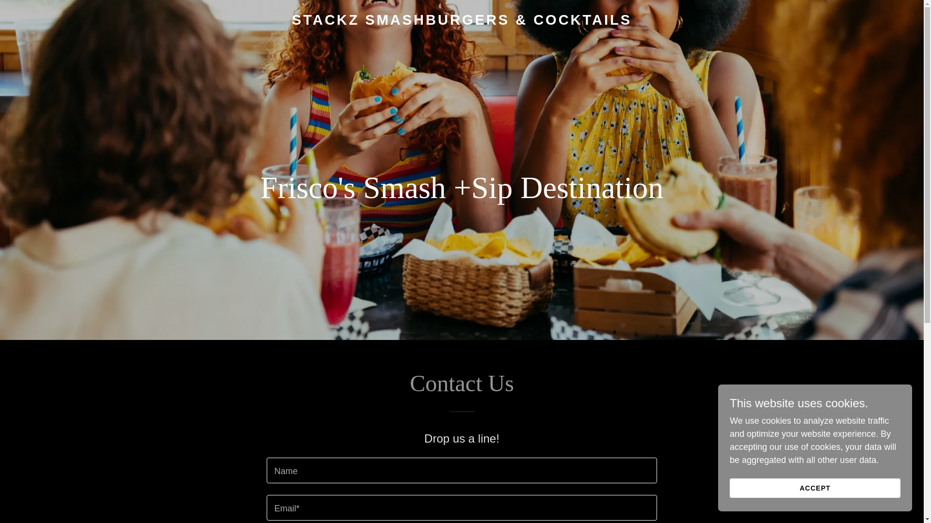 website screenshot of https://stackzburgers.com/
