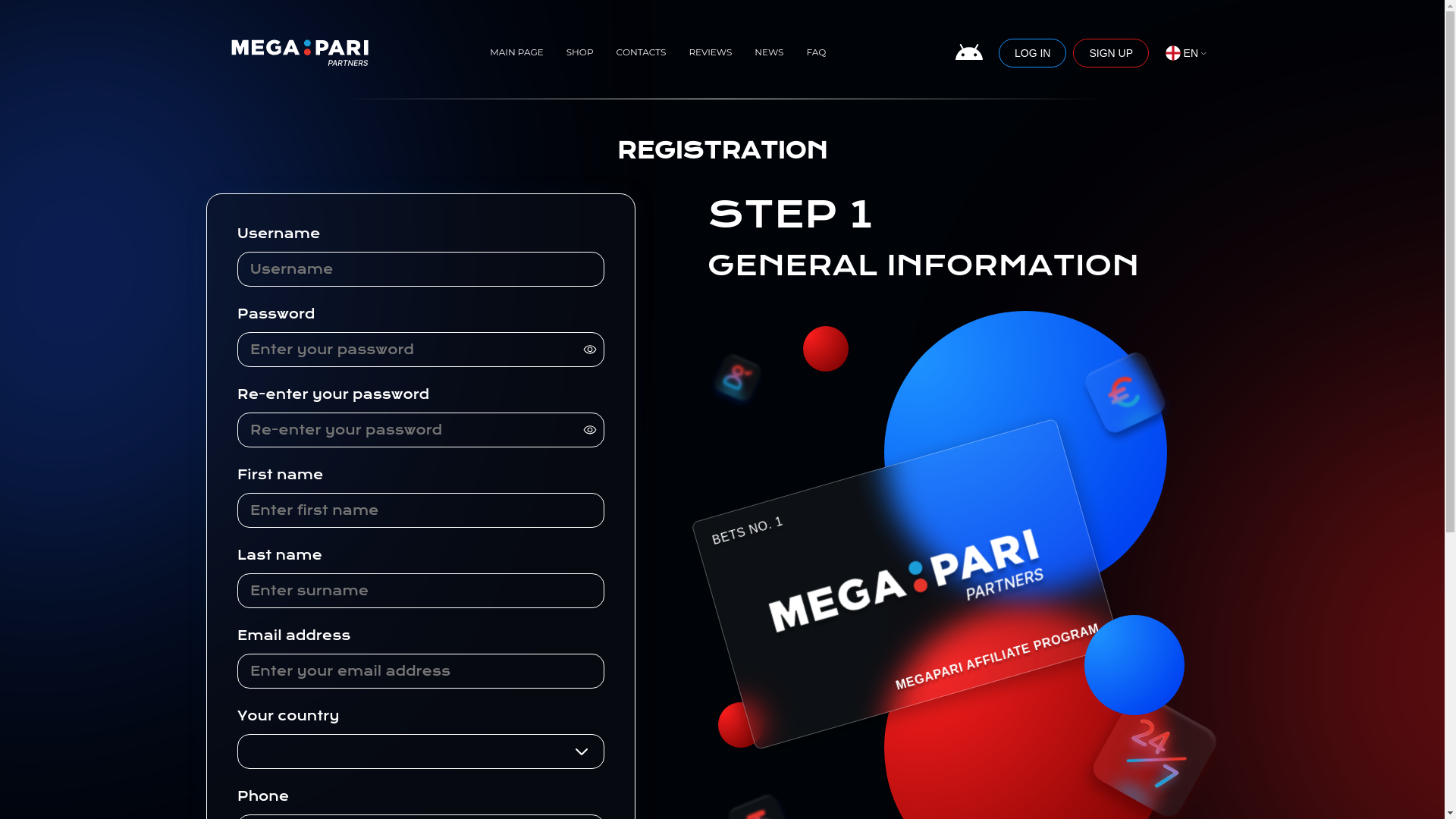 website screenshot of https://megapari-469023.net/