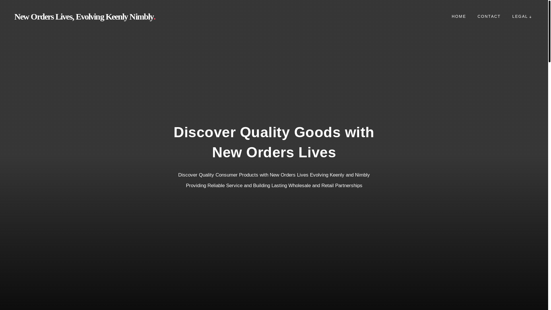 website screenshot of https://neworderslivesevolvingkeenlyandnimbly.com/