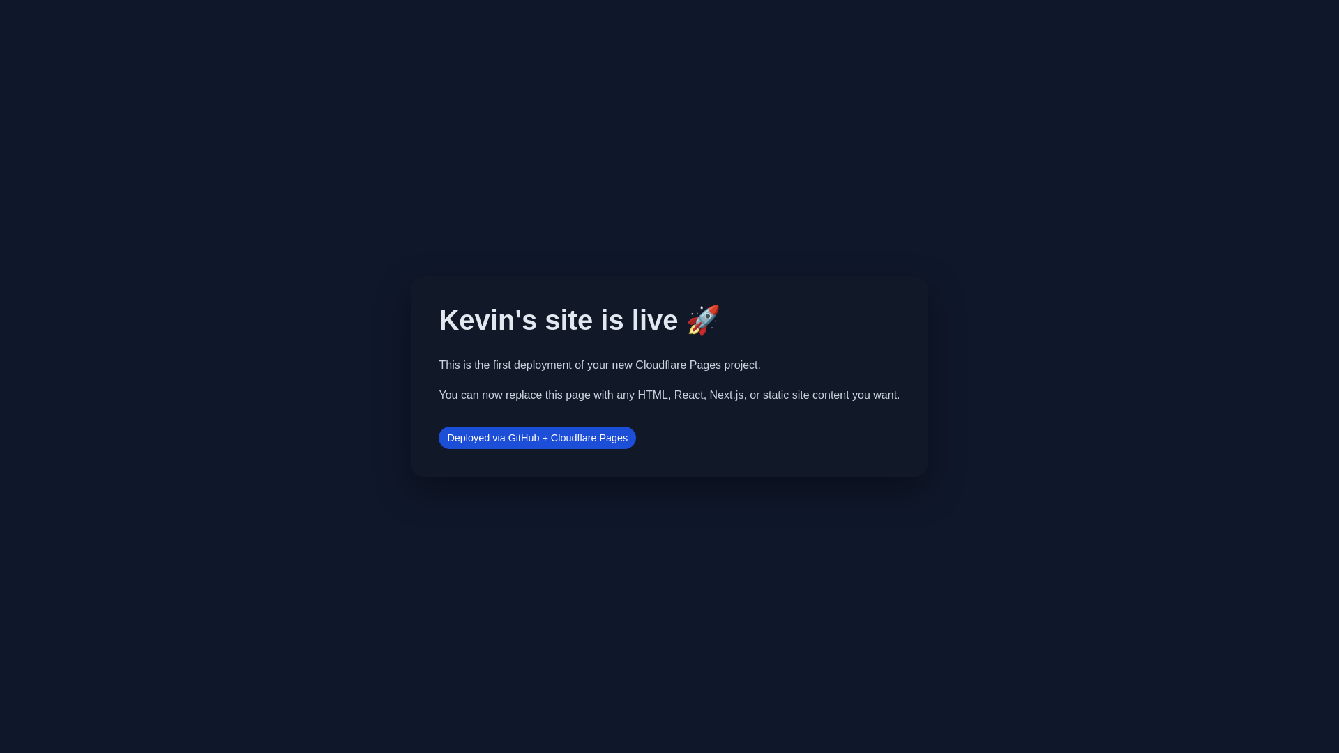 website screenshot of https://kevin-site-e7f.pages.dev/