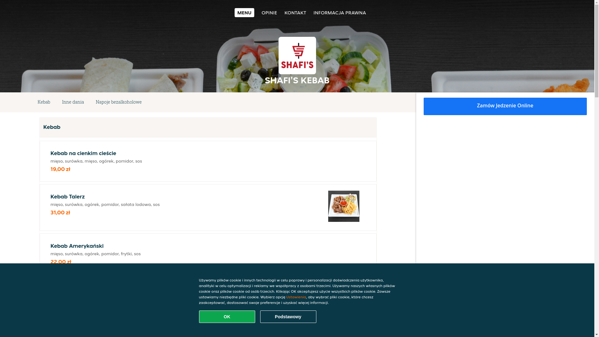 website screenshot of https://shafis-kebab-gdansk.pl/