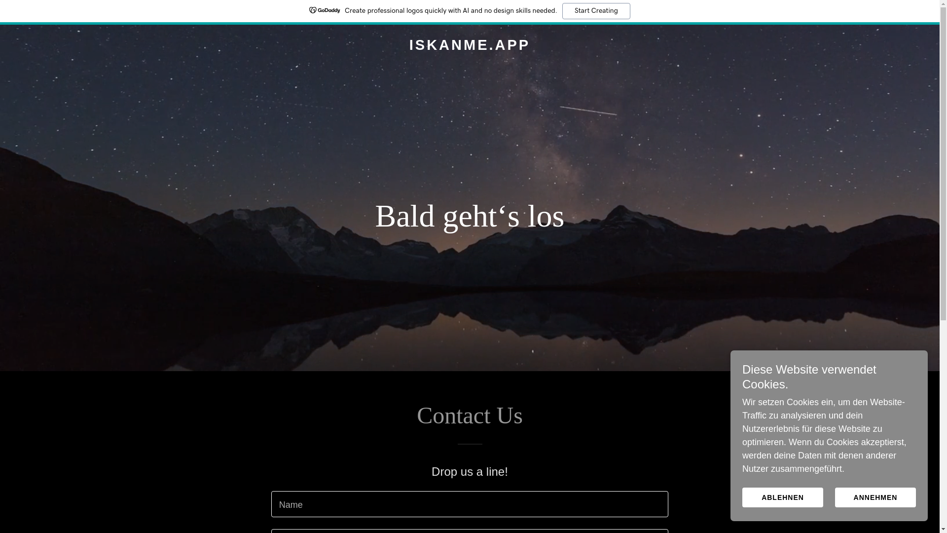 website screenshot of https://iskanme.app/