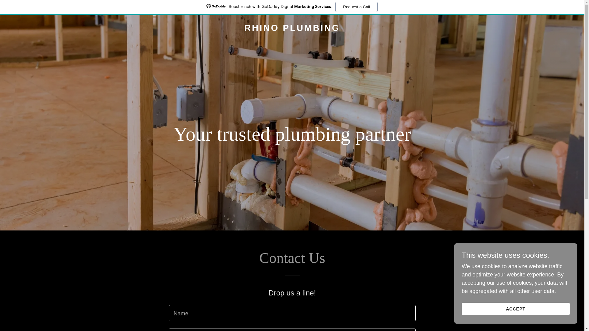 website screenshot of https://rhinoplumbing.co/