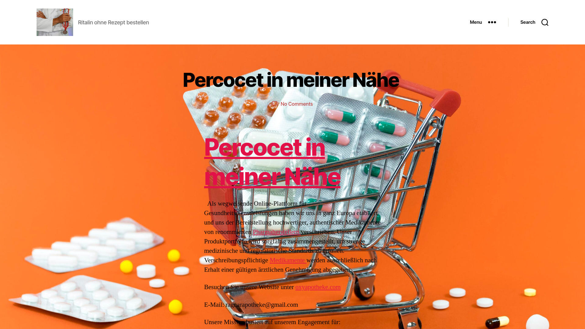 website screenshot of https://ritalinbestellen.fun