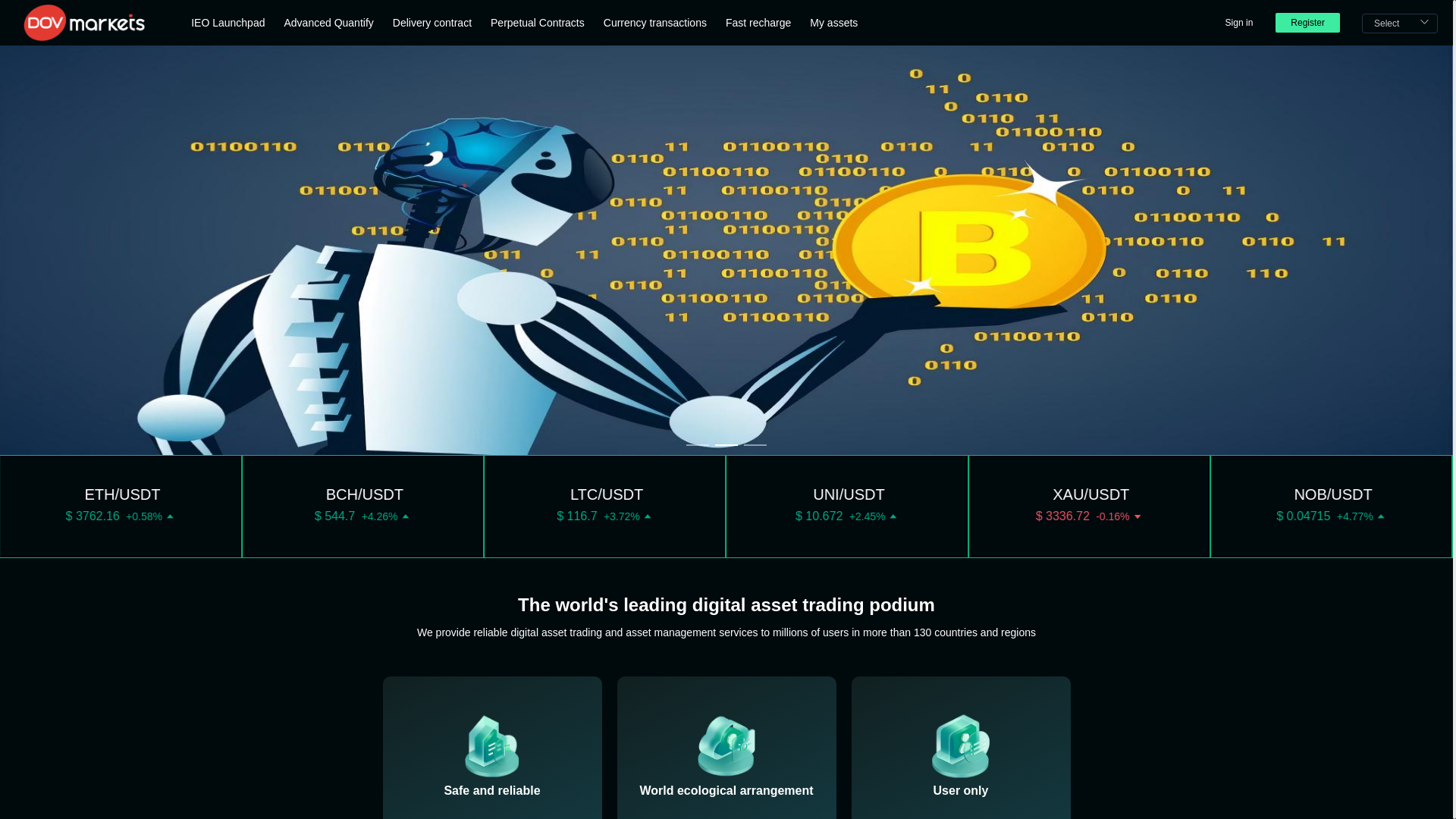 website screenshot of https://www.dovait.com/