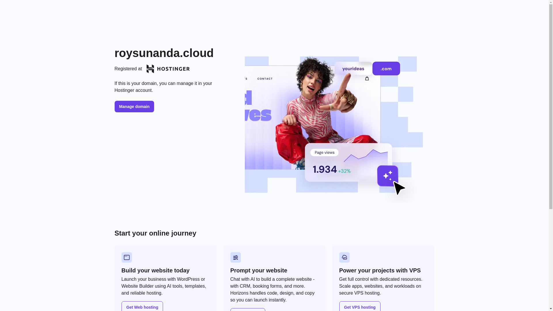 website screenshot of https://roysunanda.cloud/