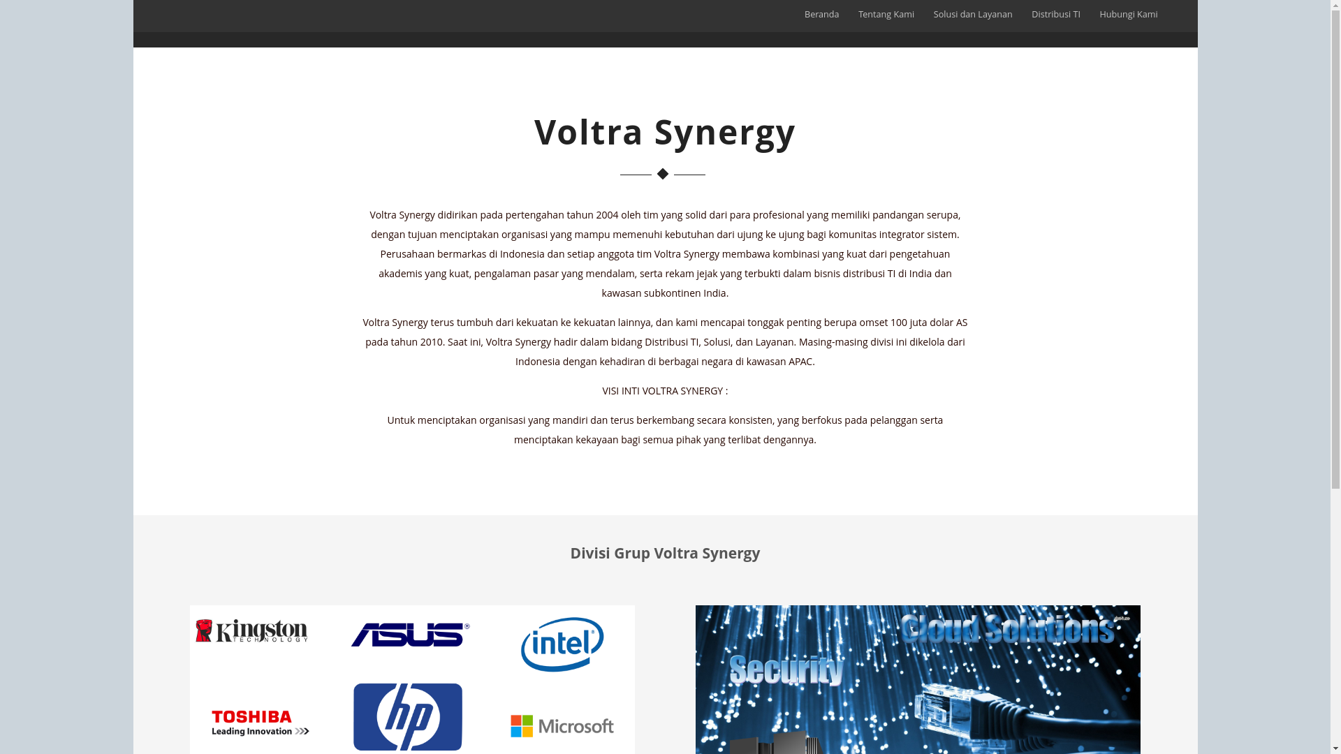 website screenshot of https://voltrasynergy.com/