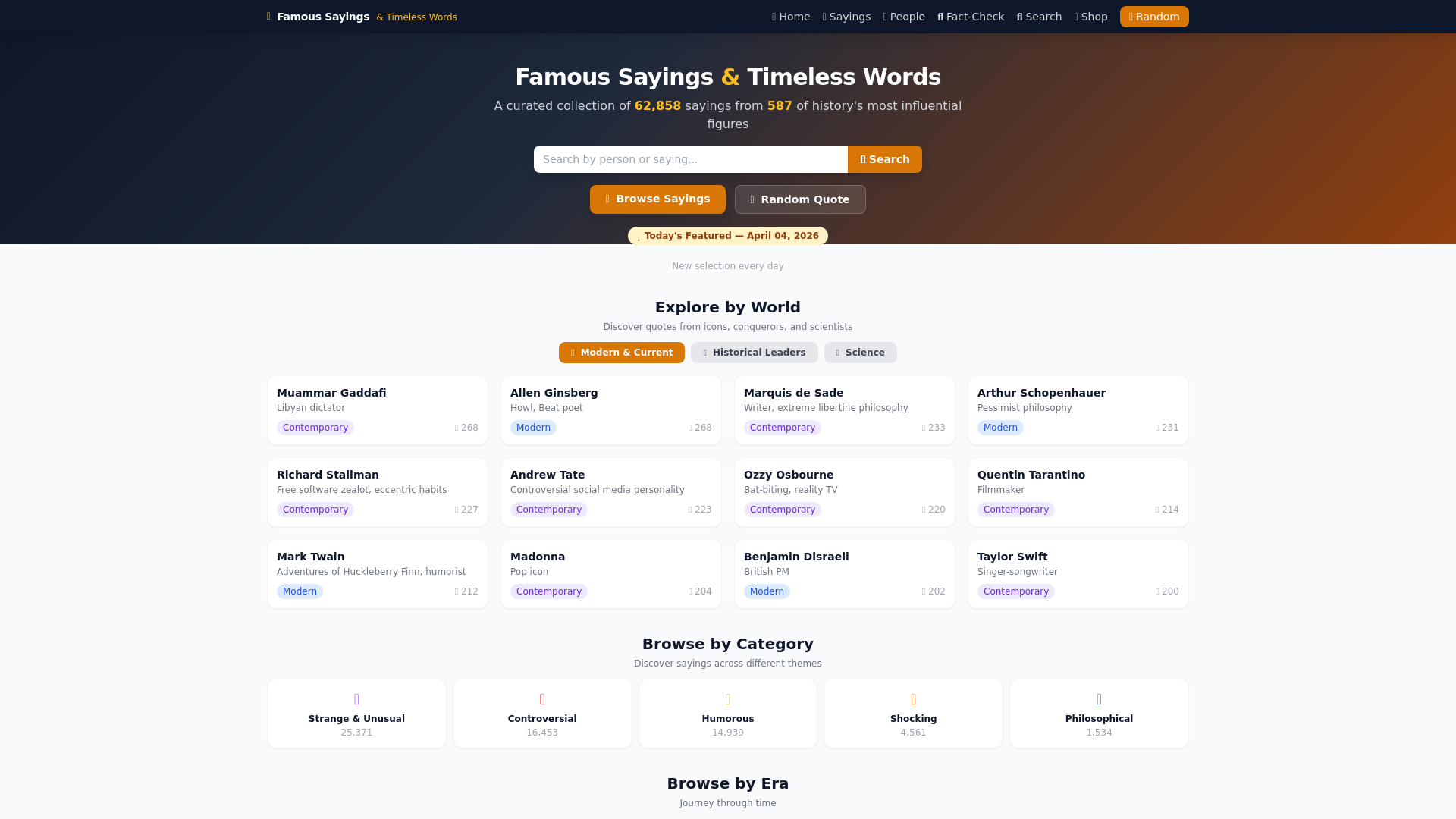 website screenshot of https://quotedtruth.com/