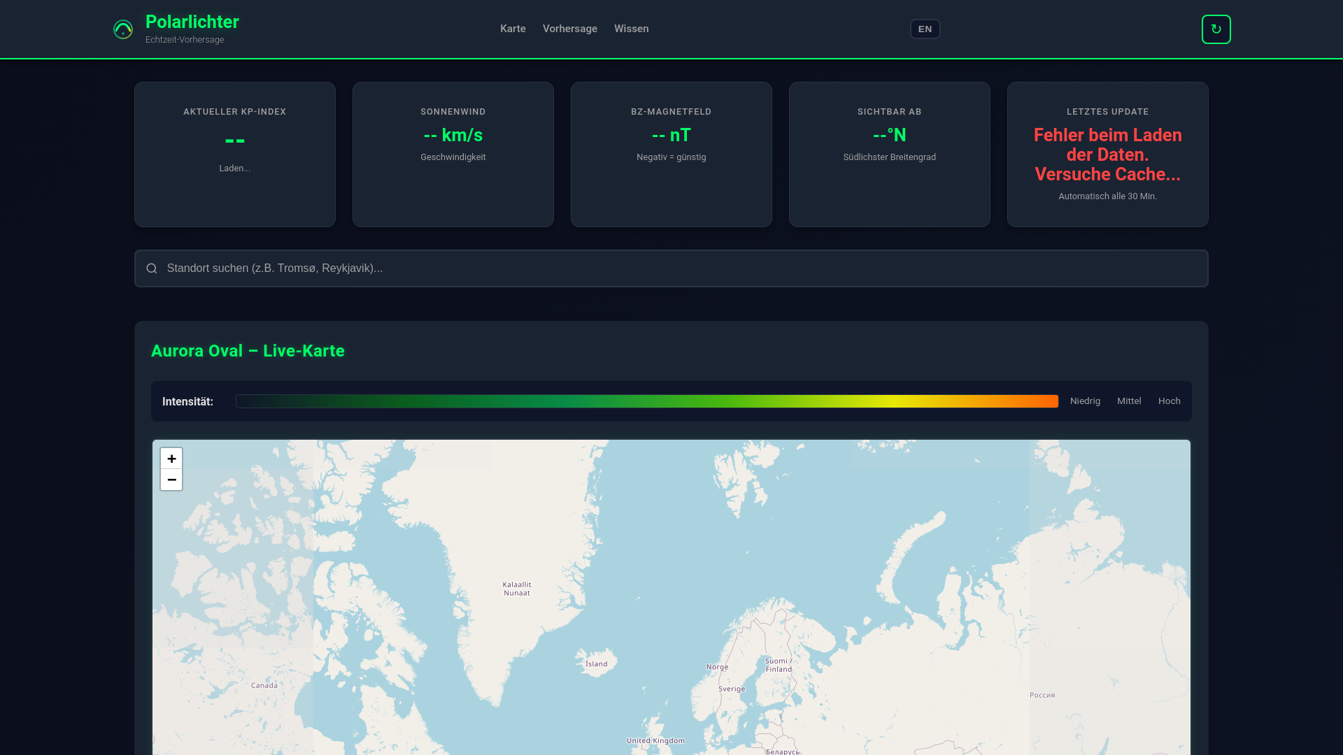 website screenshot of https://aurora-cast.pages.dev/