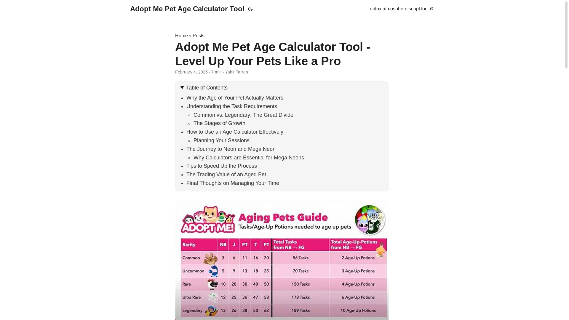 website screenshot of https://adoptmepetagecalculatortool.pages.dev/