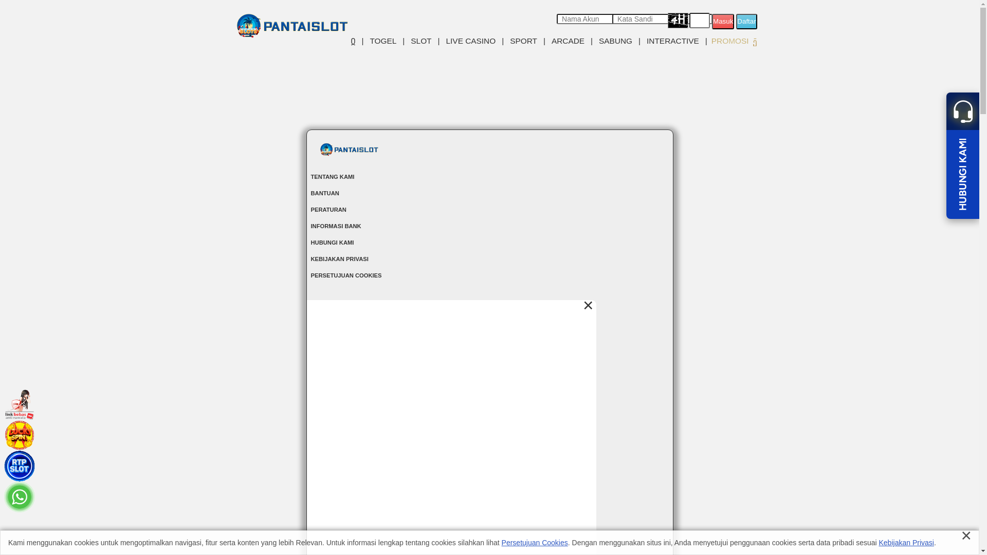 website screenshot of https://pantaislot14.store/