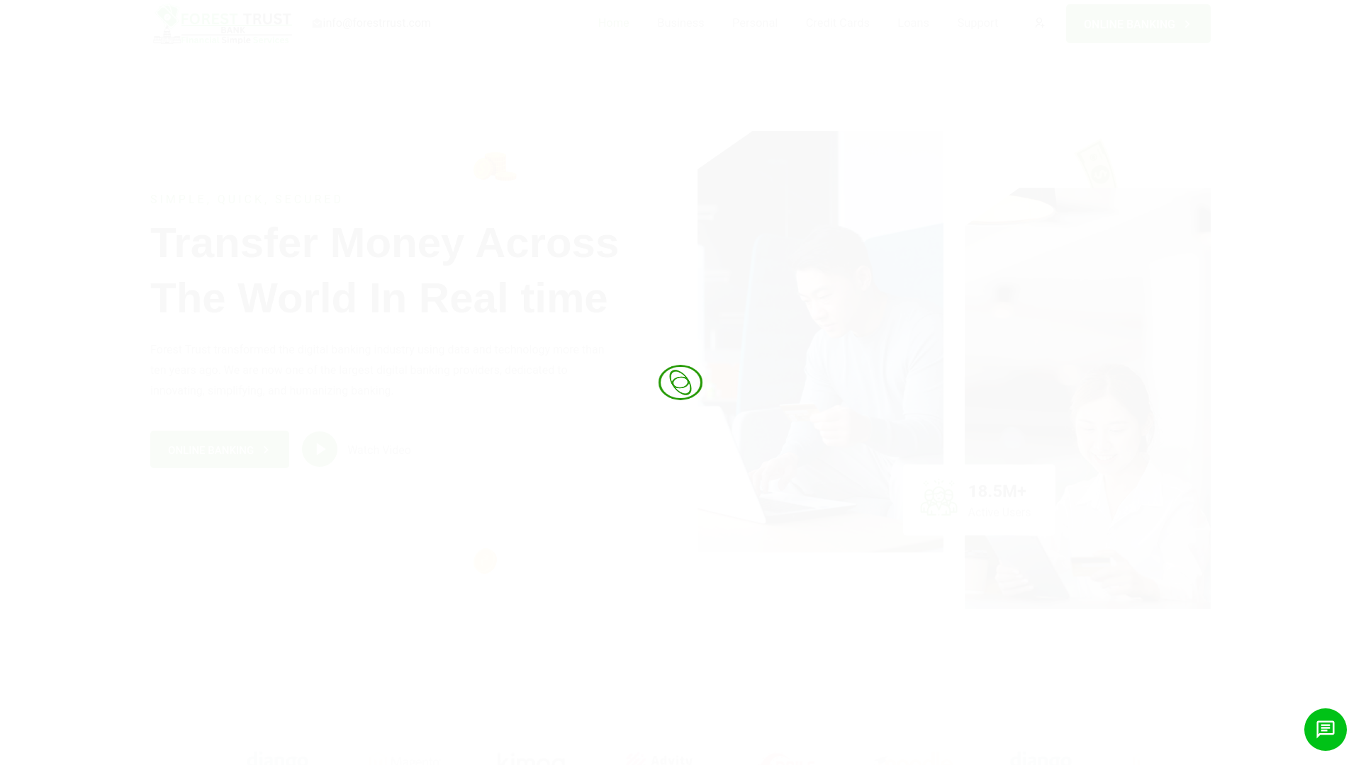 website screenshot of http://www.forestrrust.com.glovcobnk.online/