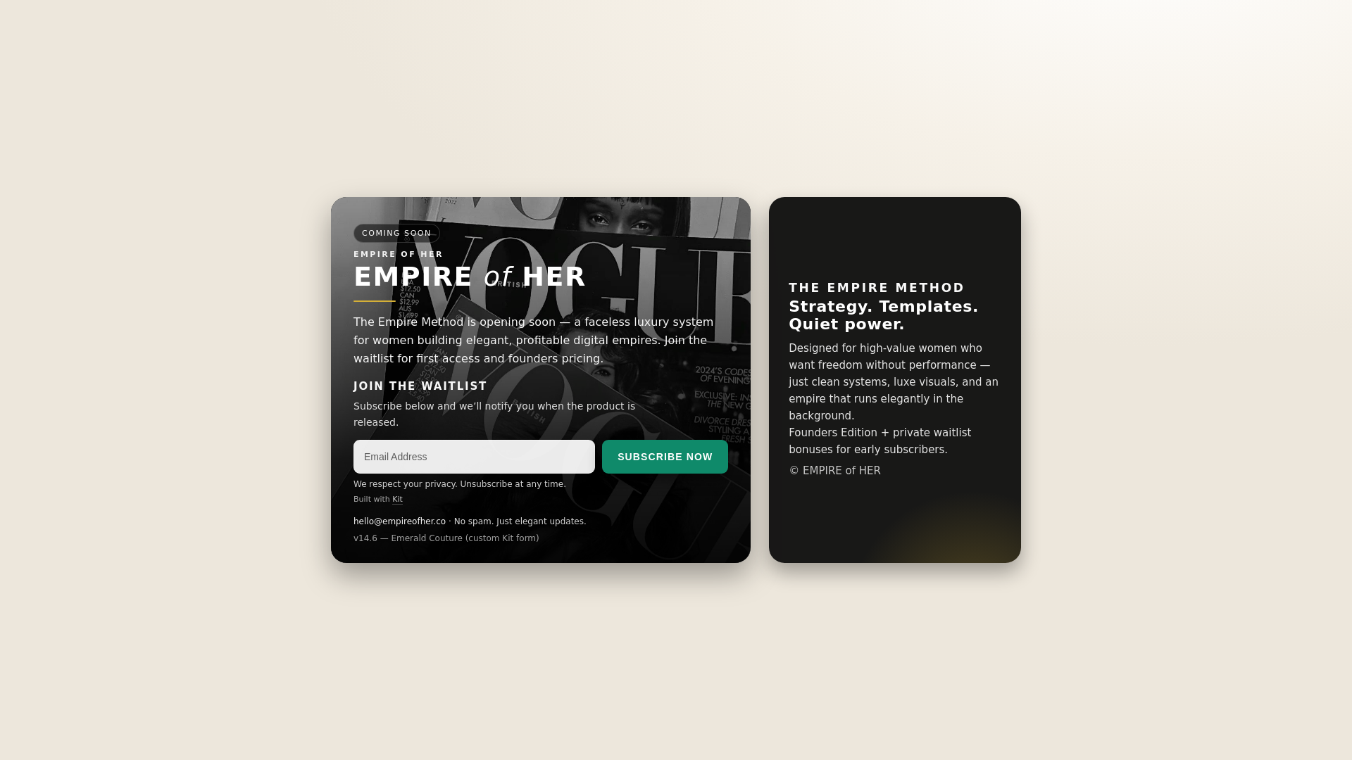 website screenshot of https://empireofher.pages.dev/