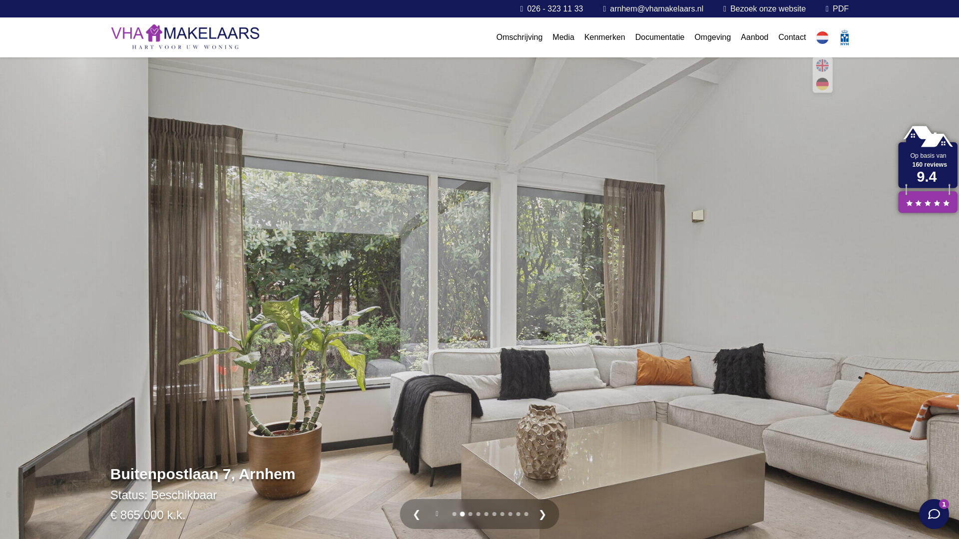 website screenshot of https://buitenpostlaan7.nl/