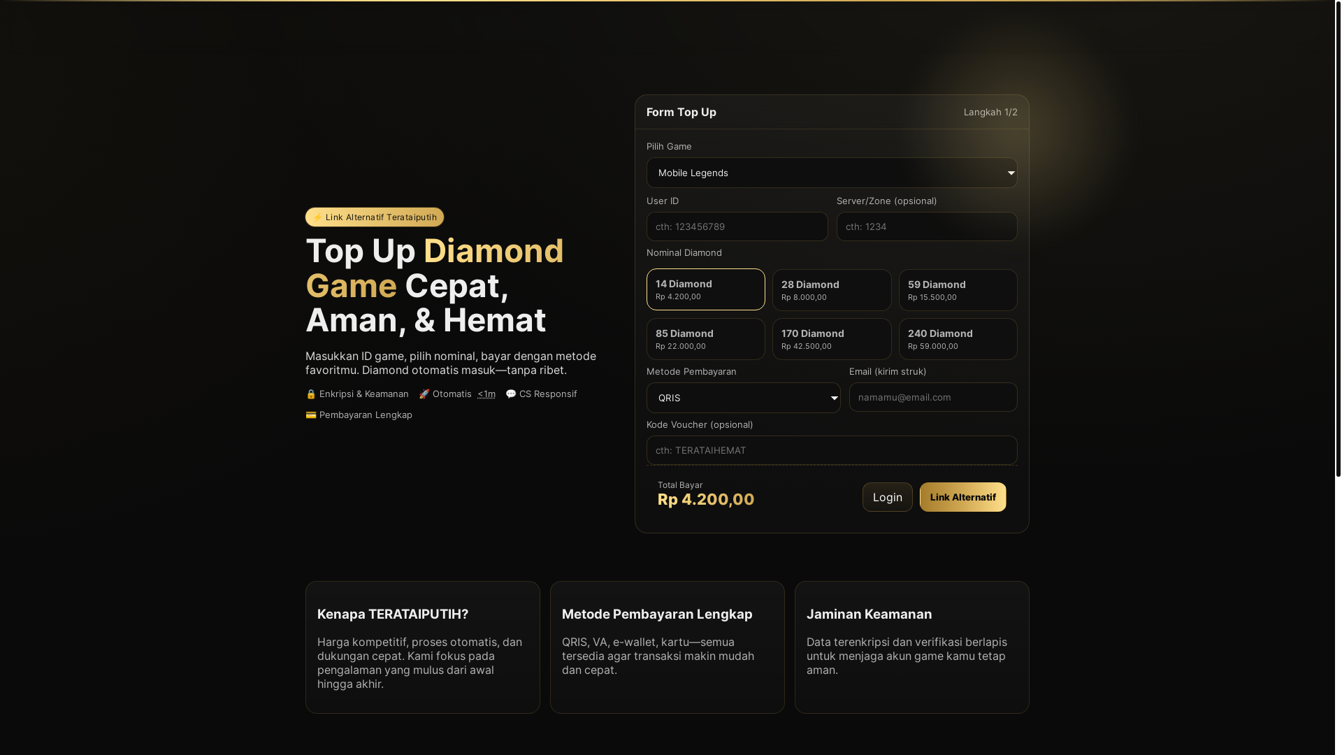 website screenshot of https://situsteratai.pages.dev/