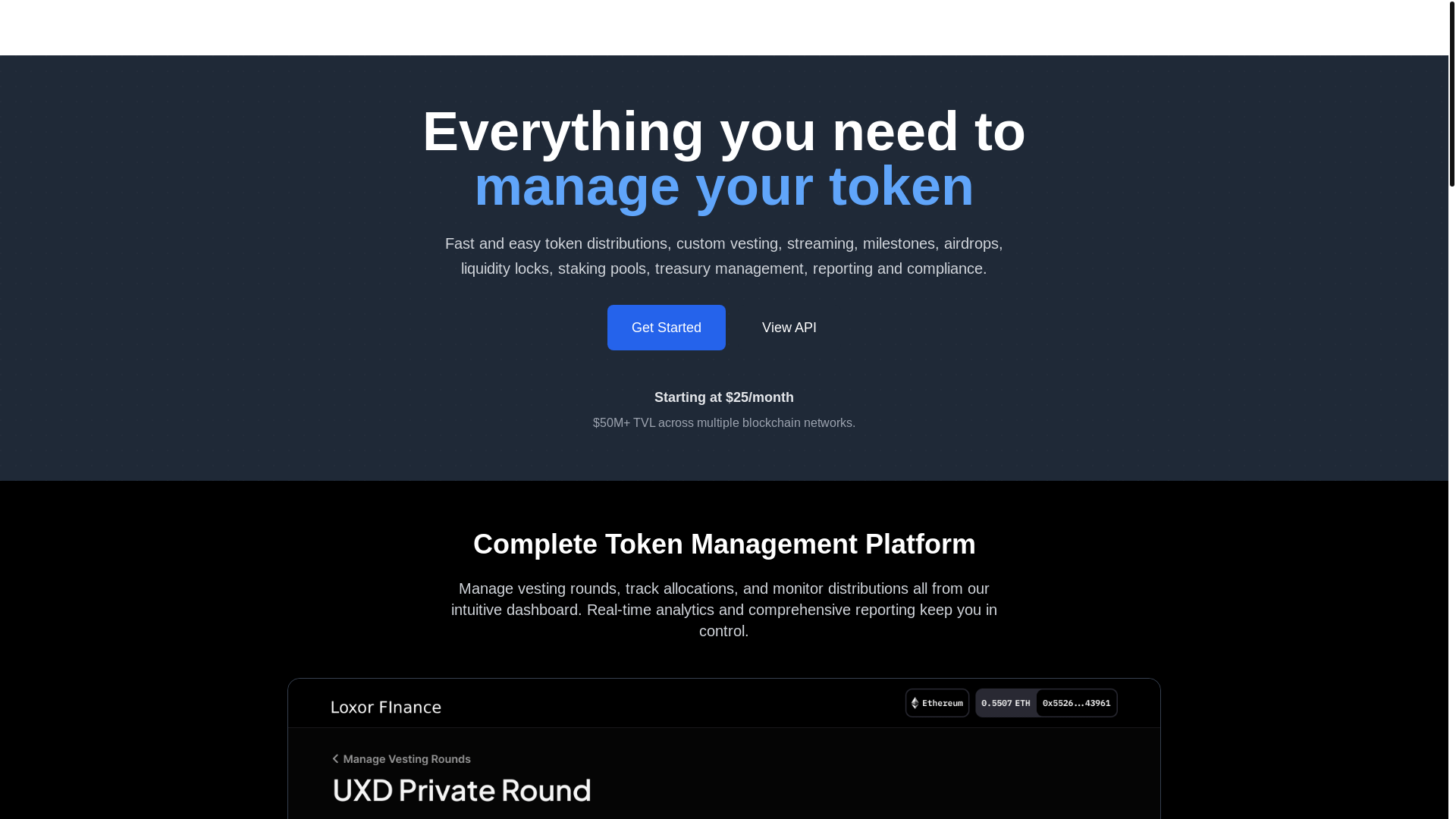 website screenshot of https://loxor-finance.xyz/