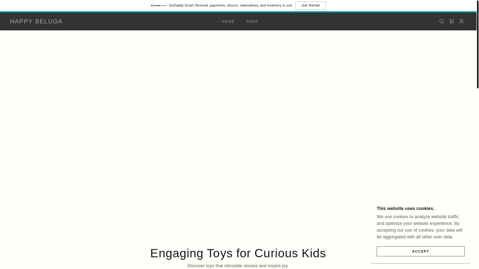 website screenshot of https://happybeluga.shop/