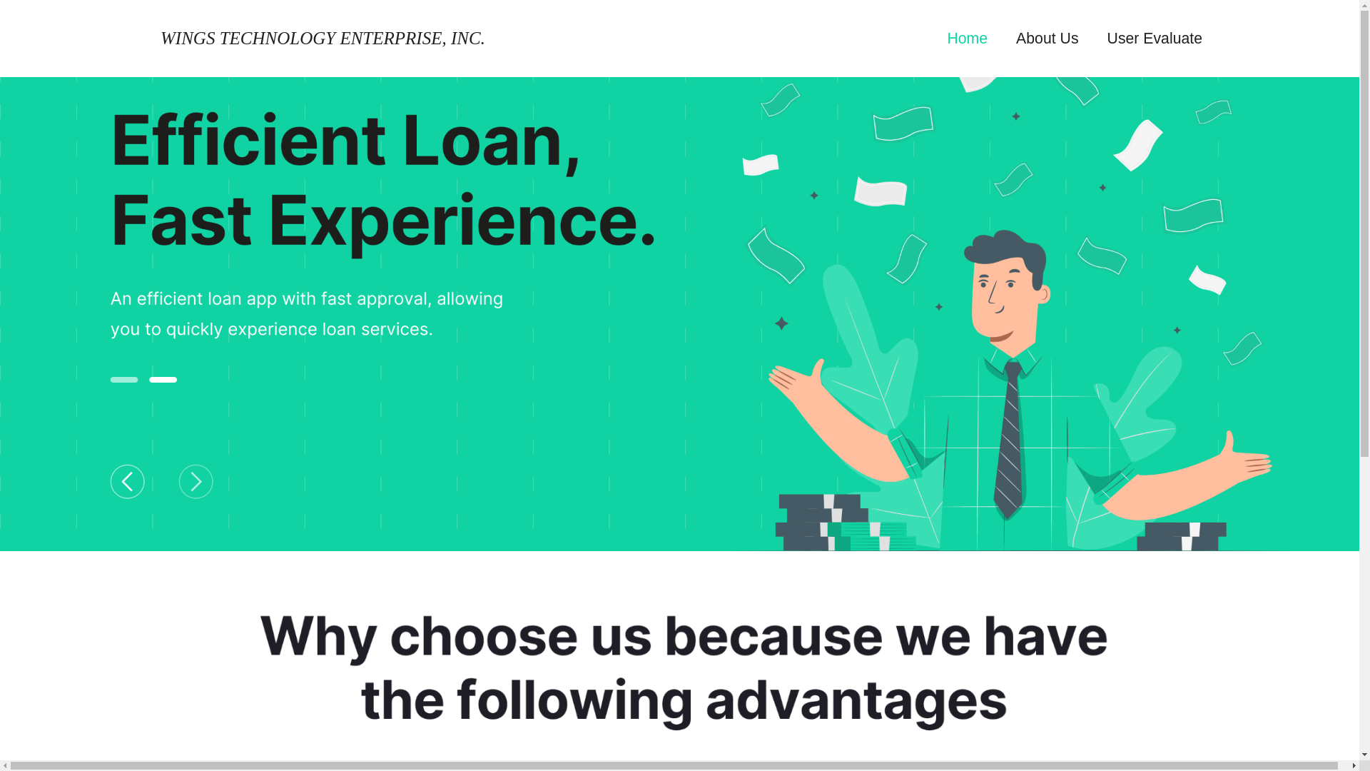 website screenshot of https://wingstech-ph.com/