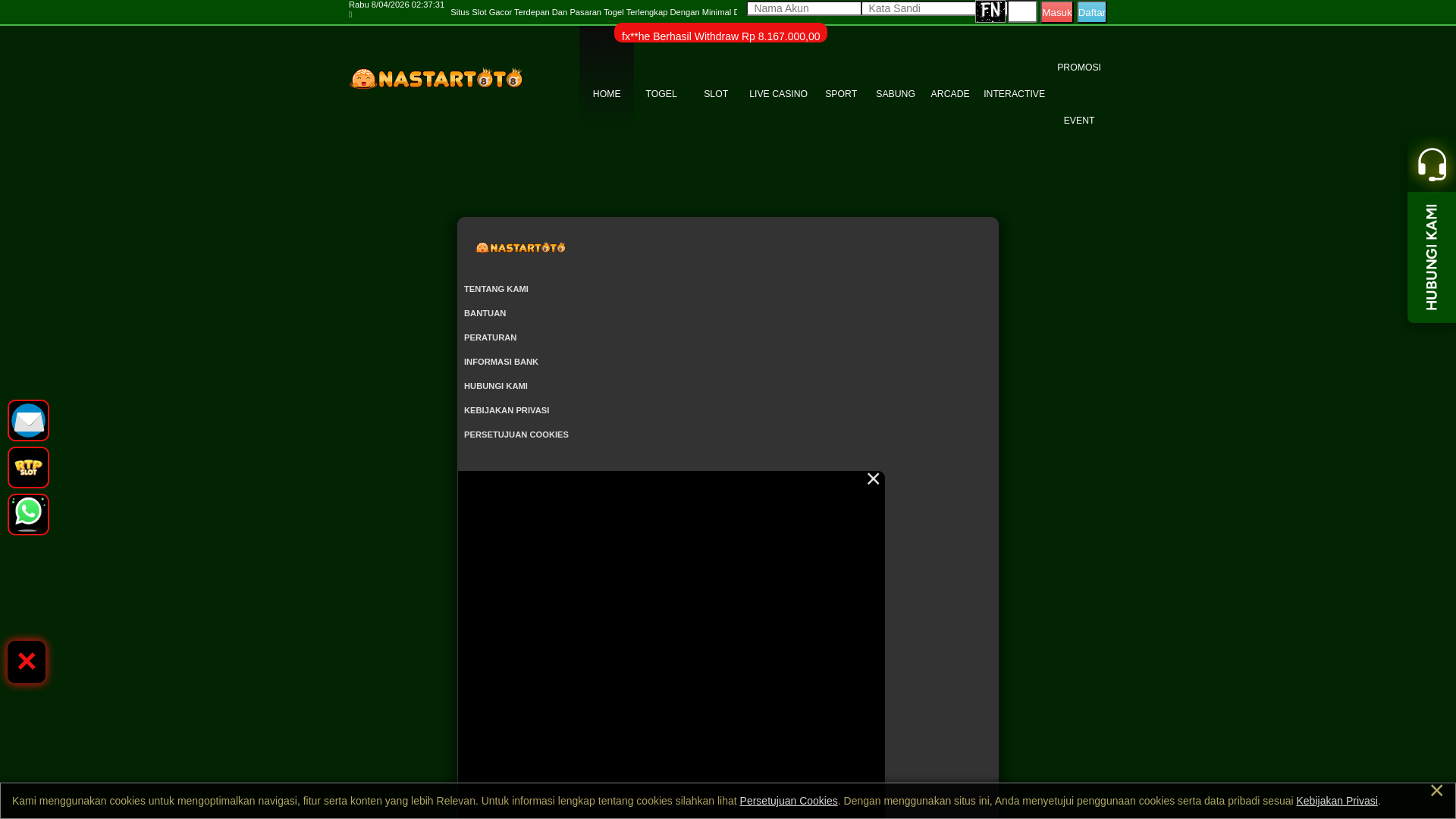 website screenshot of https://nastargar.mom