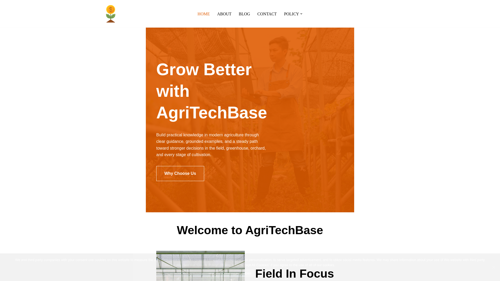 website screenshot of https://agritechbase.com/
