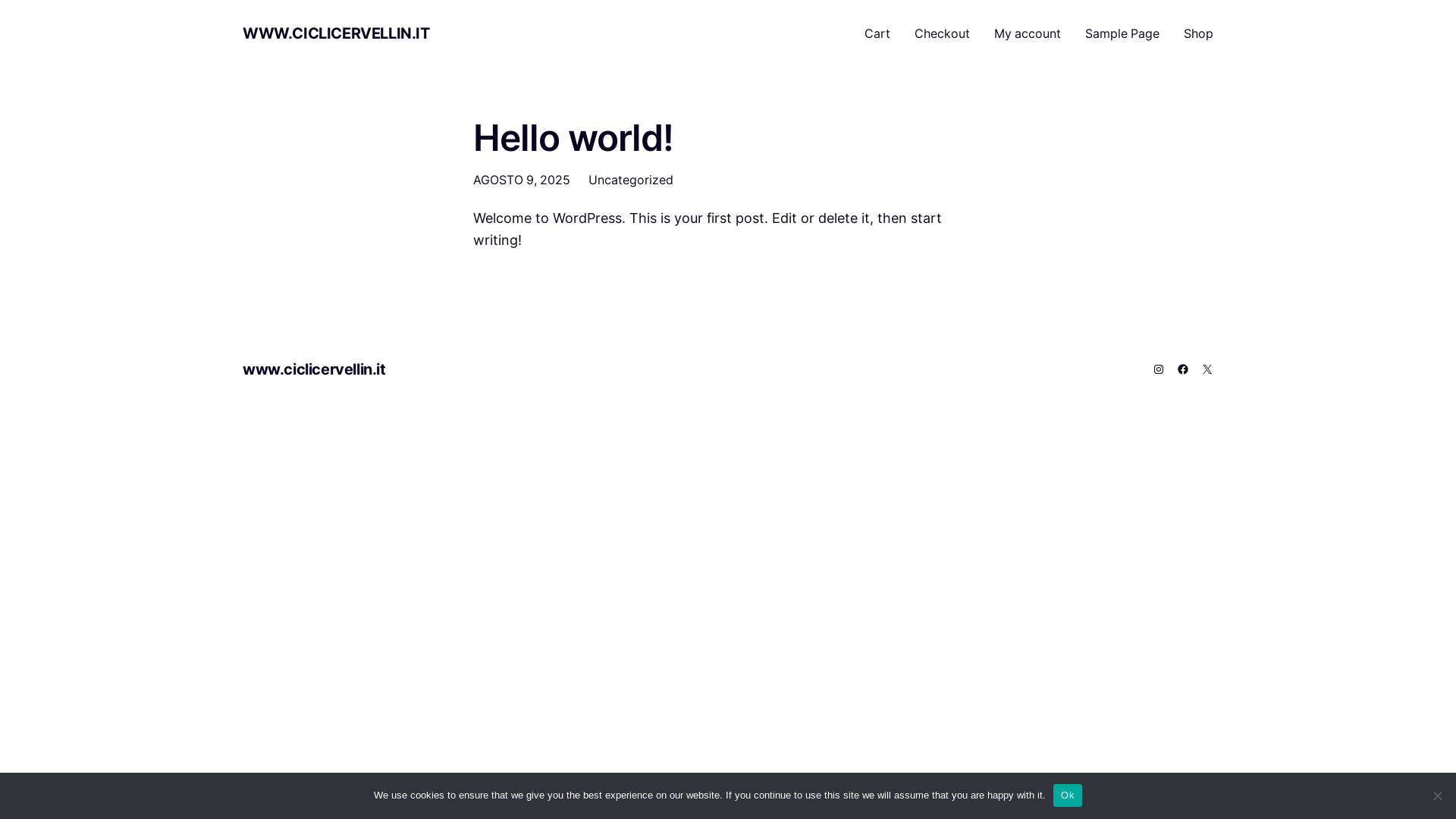 website screenshot of https://ciclicervellin.it/
