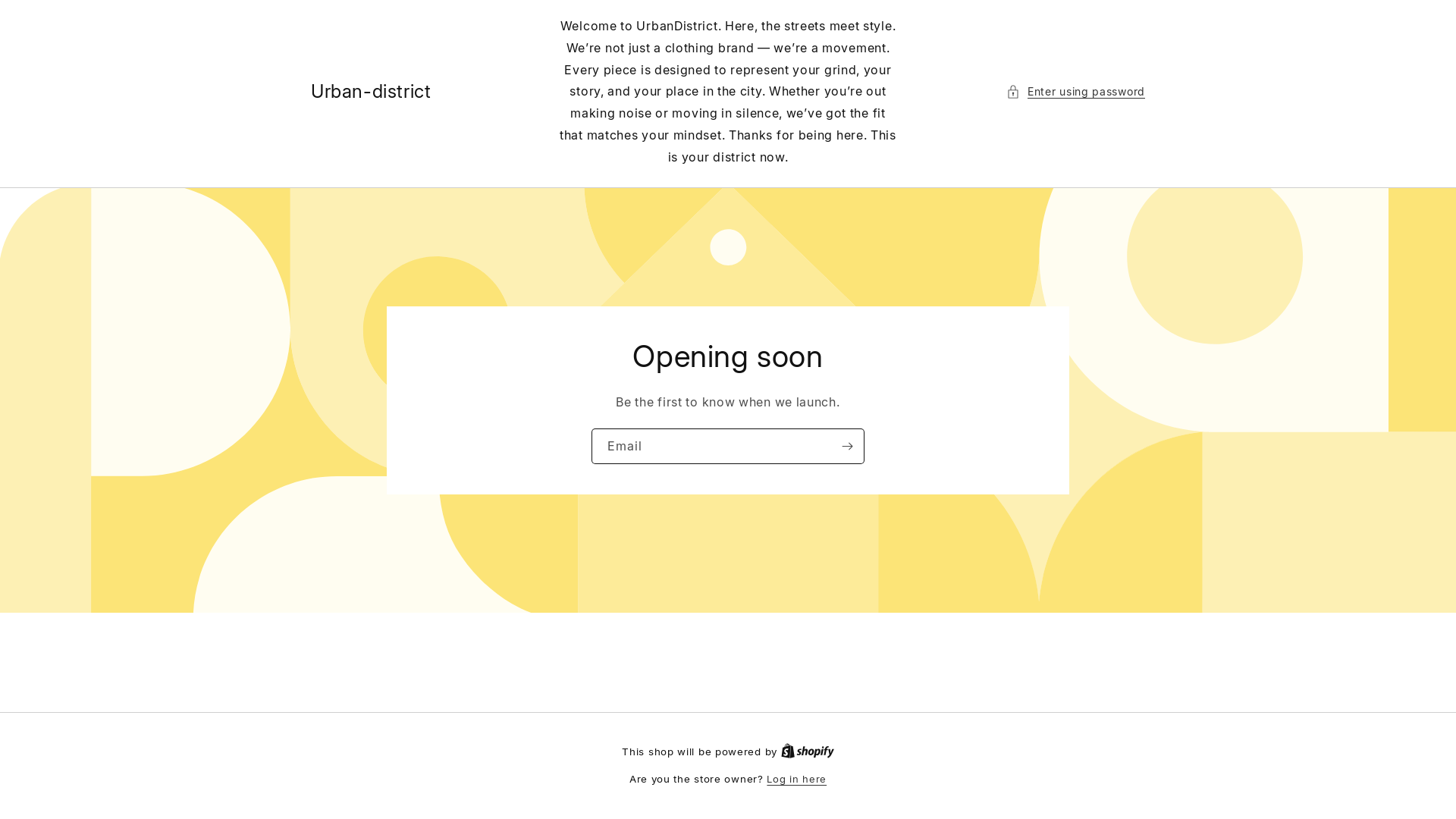 website screenshot of https://urban-district.store/