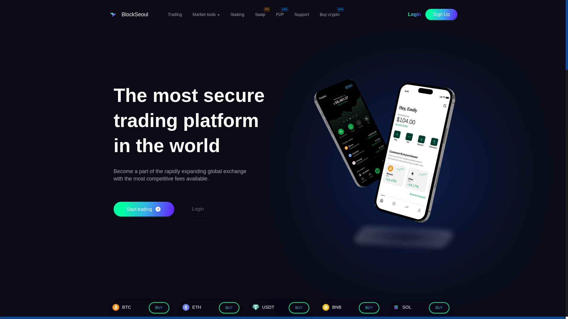 website screenshot of https://blockseoul.net/