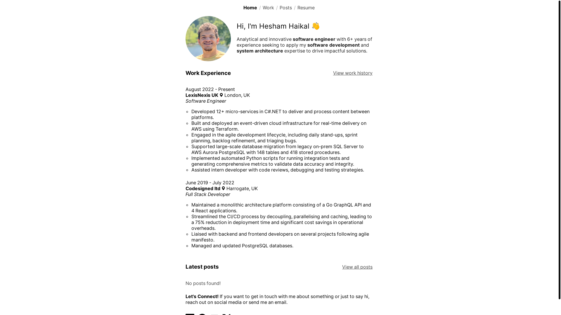 website screenshot of https://heshamhaikal.pages.dev/