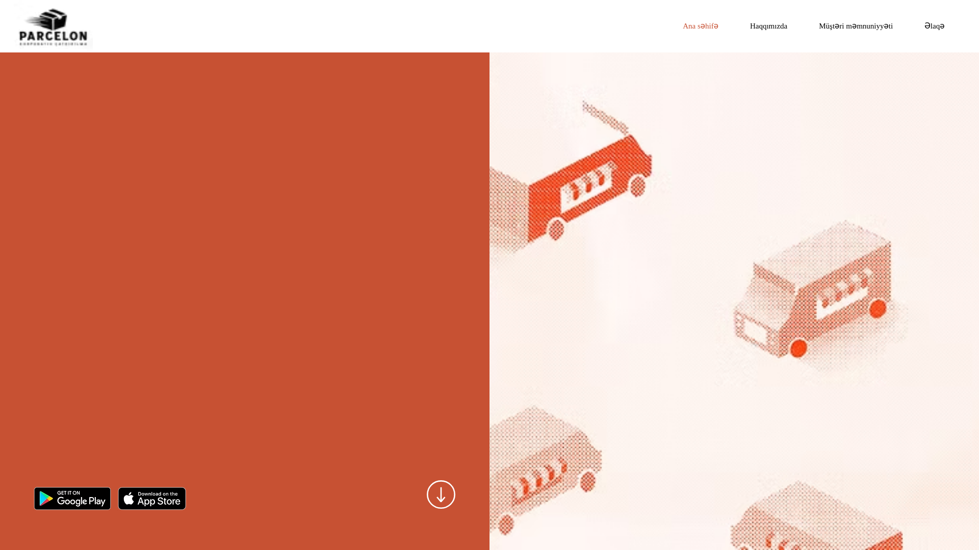 website screenshot of https://parcelon.net/